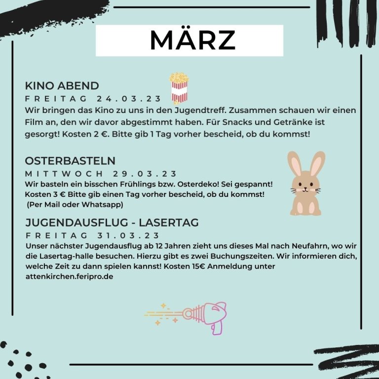 Programm Jugendtreff März April 4